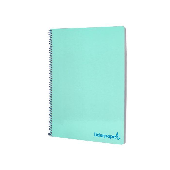 Cuaderno Espiral Liderpapel A4 Wonder Tapa Plastico 80H 90 gr Cuadro 4 mm Con Margen Color Verde 5 unidades 2