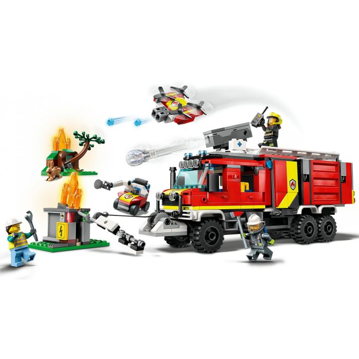 Lego 60374 Set de Construcción de Juguete City: Camión de Intervención de Bomberos con Drones Modernos y Figuras 3