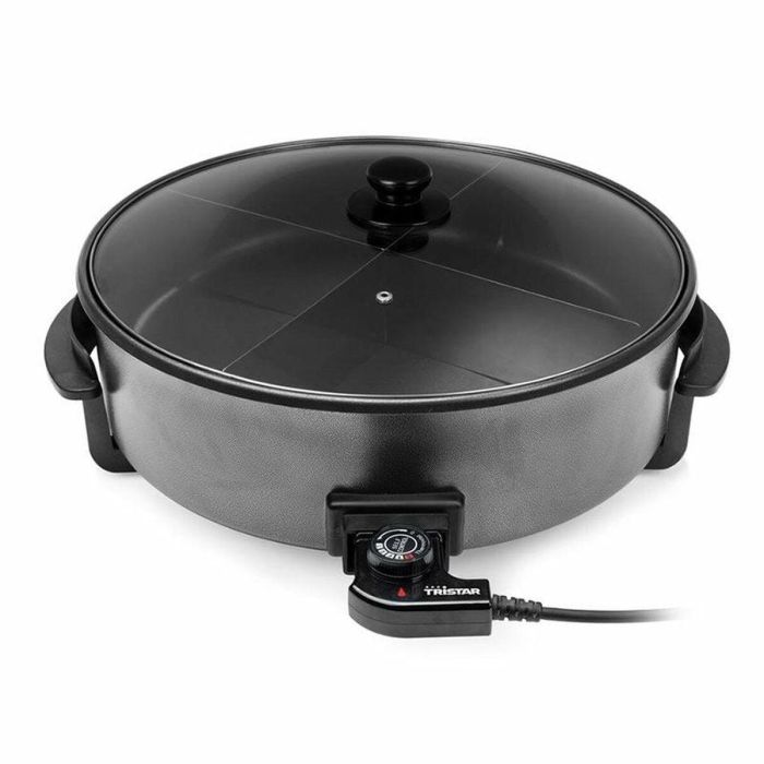 Tristar PZ-9145 Sartén Eléctrica Multifunción XXL Ø40cm 1500W con Divisor y Antiadherente