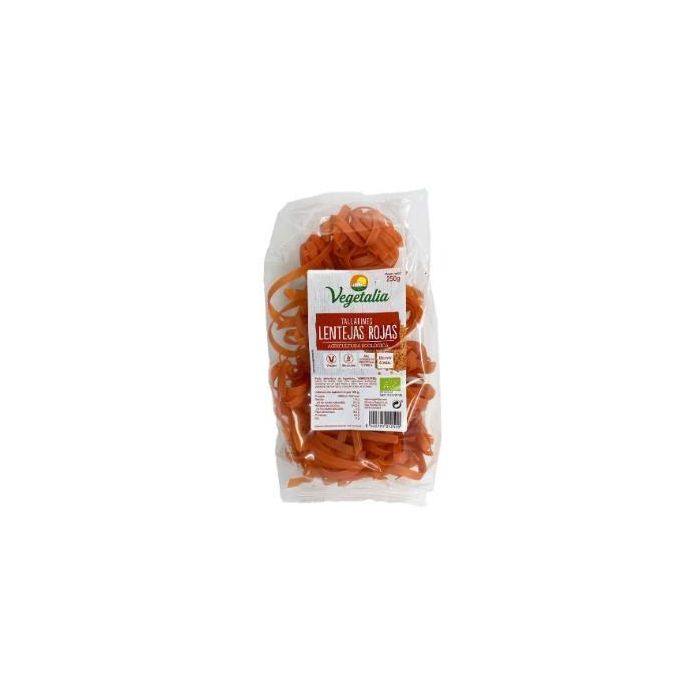 Vegetalia Tallarines Lentejas Rojas Bio Sin Gluten Veganos Alto Proteína Fibra 250gr