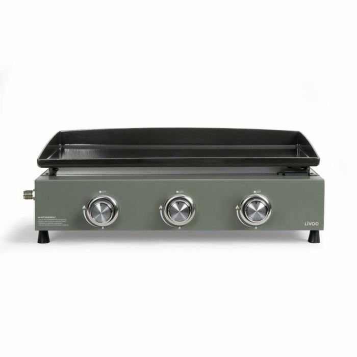 Livoo DOC324 Plancha de gas de 3 quemadores con acabado en Verde y Negro Livoo DOC324 Plancha de gas de 3 quemadores con acabado en Verde y Negro
