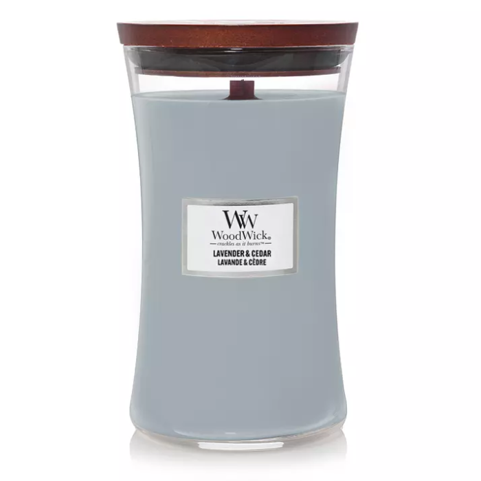 Woodwick Vela Perfumada Grande Lavender & Cedar 609 gr