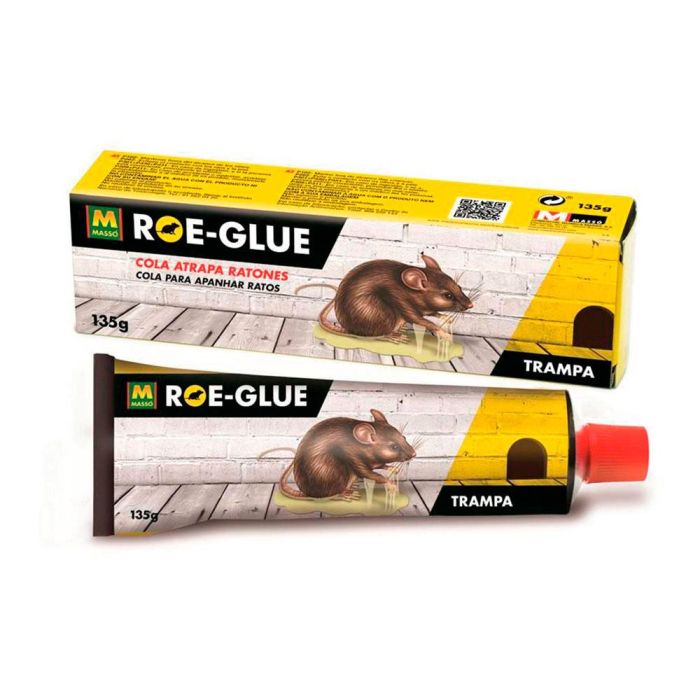 Massó Trampa cola atrapa ratones e insectos roe-glue 135 g - Raticida cola de contacto para interior/exterior Massó Trampa cola atrapa ratones e insectos roe-glue 135 g - Raticida cola de contacto para interior/exterior