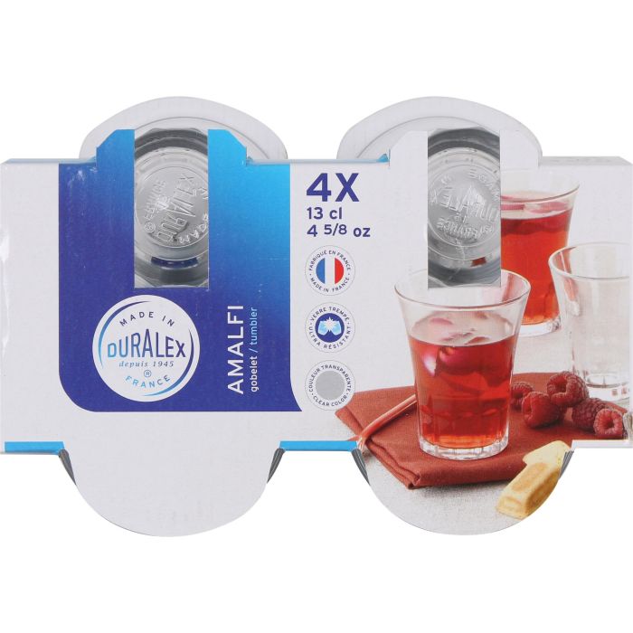 Duralex Set 4 Vasos Transparentes 13 cl Colección Amalfi (12 Cajas) 3