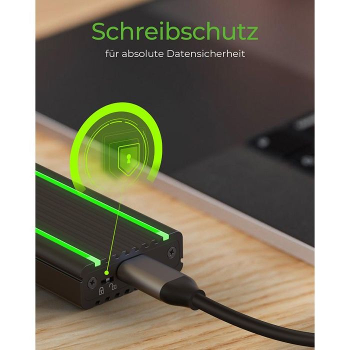 ICY BOX IB-1824ML-C31 Externes USB-C 3.2 Gehäuse für M.2 NVMe SSD mit LED-Beleuchtung 3 ICY BOX IB-1824ML-C31 Externes USB-C 3.2 Gehäuse für M.2 NVMe SSD mit LED-Beleuchtung 3