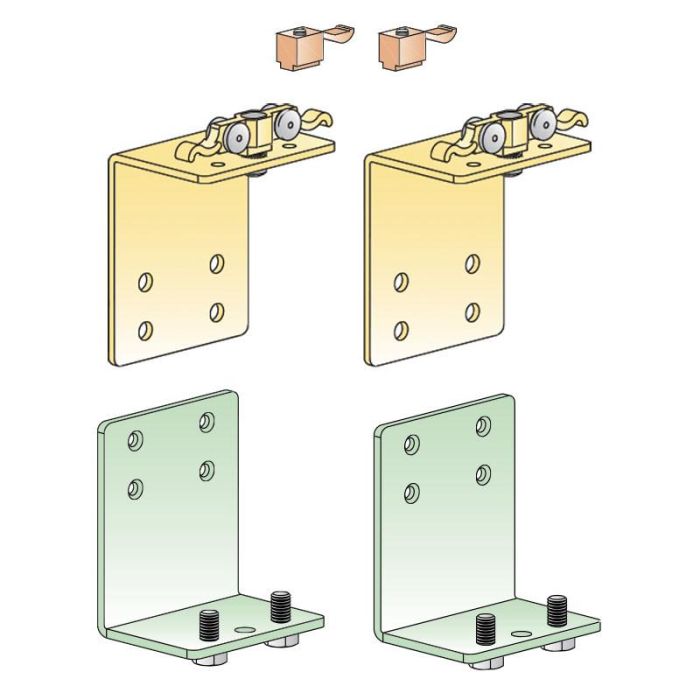 TERNO Kit Completo de Herrajes para Instalación de 1 Puerta - Sistema Ante In Linea con Capacidad de 8 Kilos