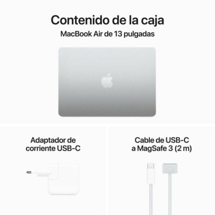 Apple Macbook Air 13,6"/ M3 8-Core CPU/ 16Gb/ 512Gb SSD/ 10-Core GPU/ Plata 1