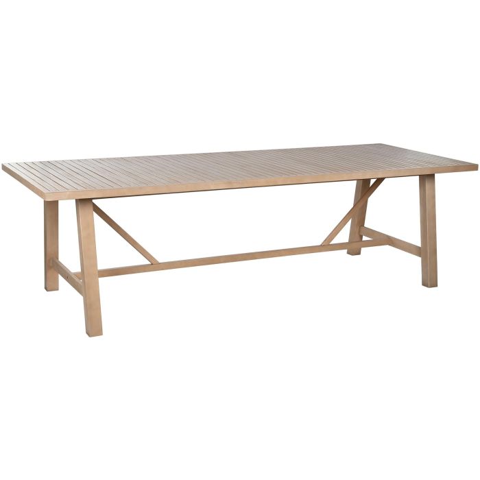 DKD Home Decor Mesa Comedor Terraza Jardín 10 Comensales 11 Piezas con Cojines Marrón Beige 260x100x76 cm Desmontable 2 DKD Home Decor Mesa Comedor Terraza Jardín 10 Comensales 11 Piezas con Cojines Marrón Beige 260x100x76 cm Desmontable 2