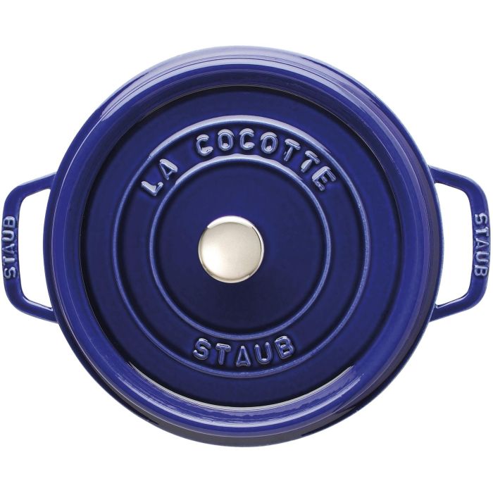 Staub La Cocotte 24cm rund dunkelblau. Gusseisen 1