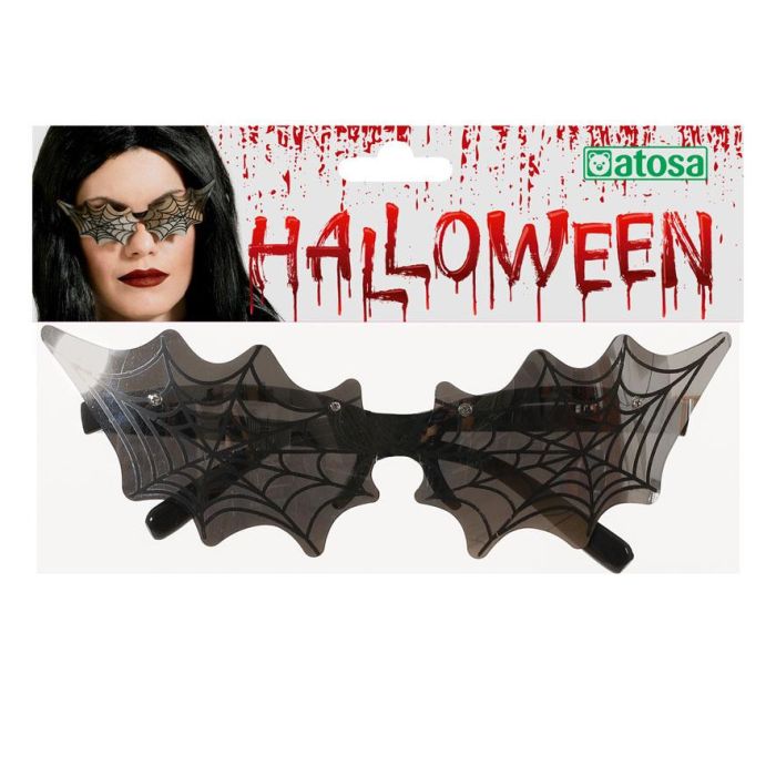 Gafas en forma de telaraña en tonos metálicos para Halloween y fiestas temáticas 1