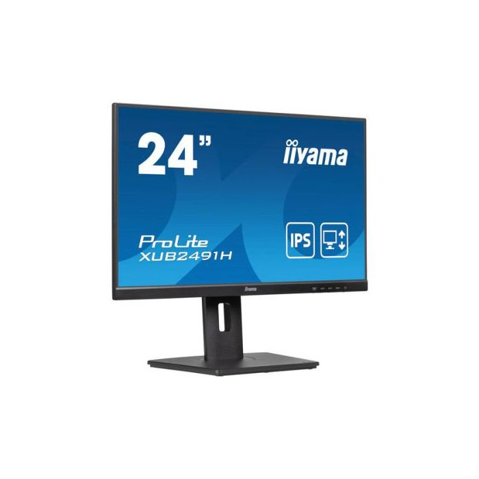 Iiyama Monitor ProLite XUB2491H-B1 24", Panel IPS, 100Hz, HDMI, DisplayPort, Full HD, Ajustable en Altura, Sin Altavoces