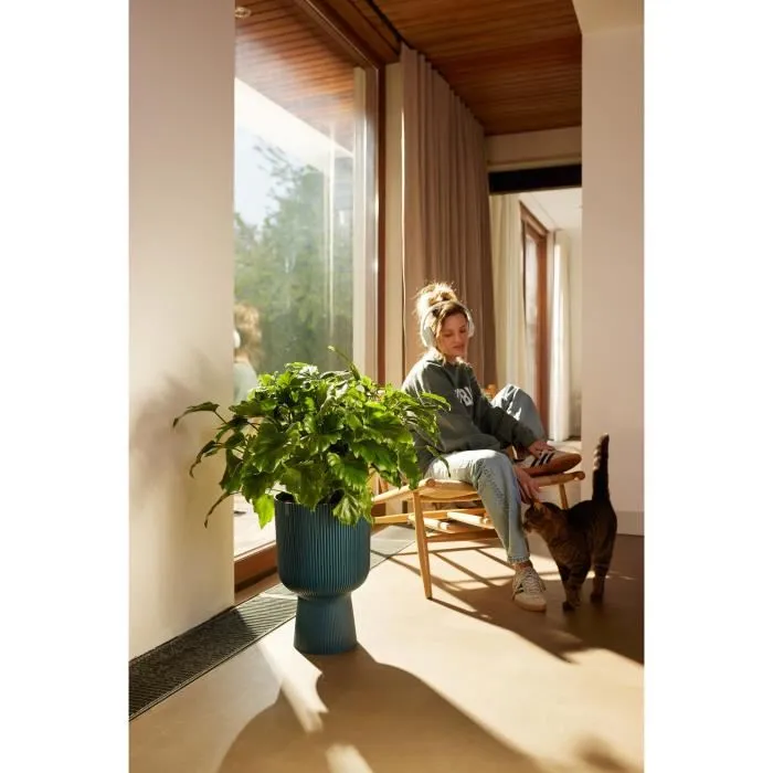 Elho ELH2904503029400 Maceta Vibes Fold Coupe Azul L 30 x An 29,5 x Al 45 cm Interior 100% reciclado 3