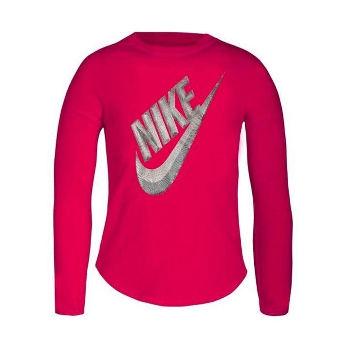 Camiseta de Manga Larga Infantil Nike C489S-A4Y Rosa Camiseta de Manga Larga Infantil Nike C489S-A4Y Rosa