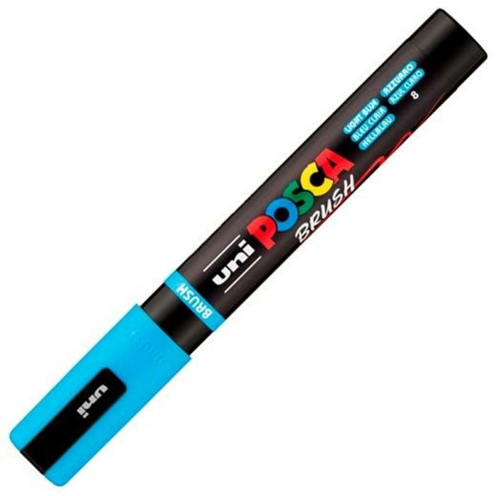 Marcador BRUSH POSCA PC-5BR Azul claro (6 Unidades) 1