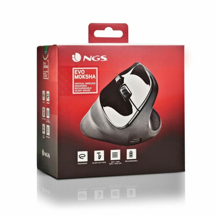 Ratón Ergonómico Inalámbrico NGS EVO Moksha/ Batería recargable/ Hasta 2400 DPI 14 Ratón Ergonómico Inalámbrico NGS EVO Moksha/ Batería recargable/ Hasta 2400 DPI 14