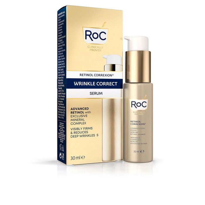 Roc WRINKLE CORRECT ADVANCED RETINOL serum Antiarrugas con Retinol para Mujer, 30 ml 1 Roc WRINKLE CORRECT ADVANCED RETINOL serum Antiarrugas con Retinol para Mujer, 30 ml 1
