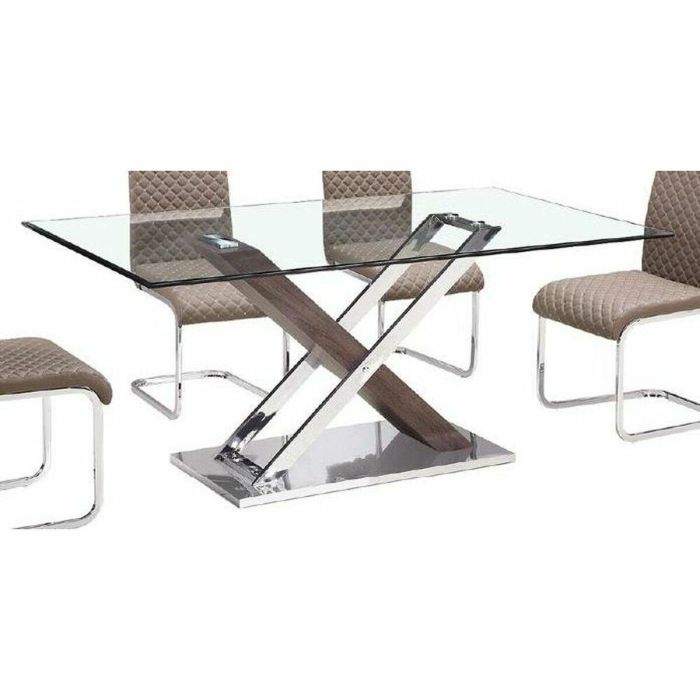 Recibidor DKD Home Decor Transparente Plateado Marrón oscuro 120 x 40 x 75 cm 1 Recibidor DKD Home Decor Transparente Plateado Marrón oscuro 120 x 40 x 75 cm 1