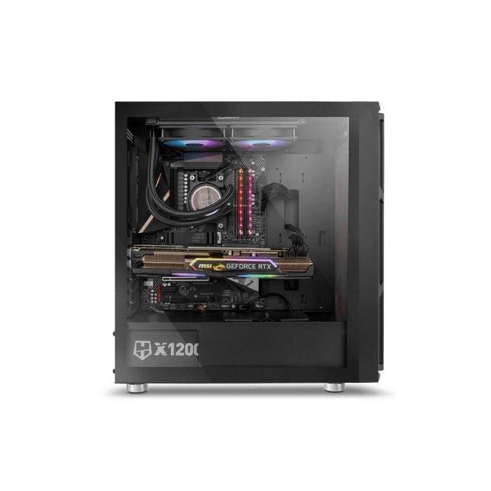 NOX Caja ATX Hummer Nova Semitorre ARGB, Cristal Templado, Ventiladores 200mm ARGB Preinstalados, NXHUMMERNOVA 1 NOX Caja ATX Hummer Nova Semitorre ARGB, Cristal Templado, Ventiladores 200mm ARGB Preinstalados, NXHUMMERNOVA 1