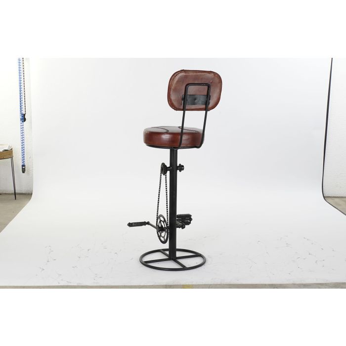 Taburete DKD Home Decor 45 x 46 x 118 cm Negro Metal Marrón 8