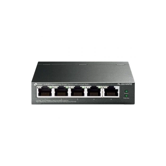TP-LINK 5-Port Gigabit Easy Smart Switch with 4-Port PoE+ 0 TP-LINK 5-Port Gigabit Easy Smart Switch with 4-Port PoE+ 0