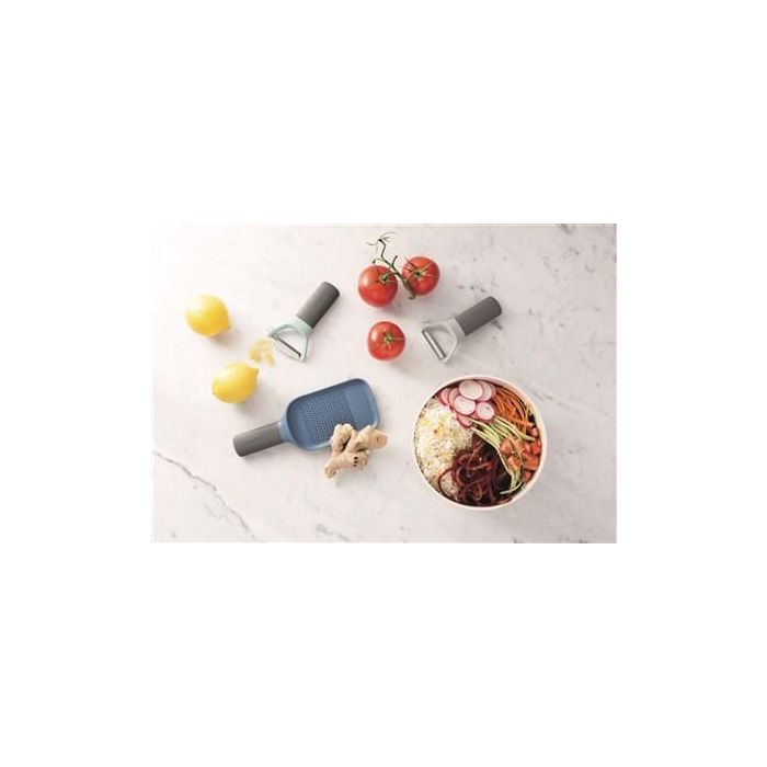 Berghoff 3950295 Set de 2 Peladores + Rallador Multiusos para Frutas y Verduras, Acero Inoxidable 7