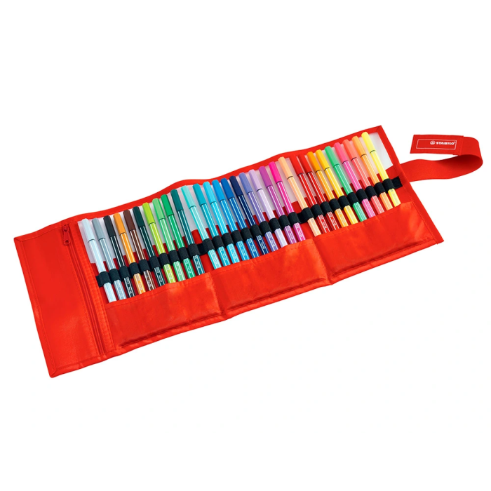 Stabilo Rotulador Pen 68 Acuarelable Estuche 24 Colores Estándar + 6 Colores Neón Trazo 1 mm 2