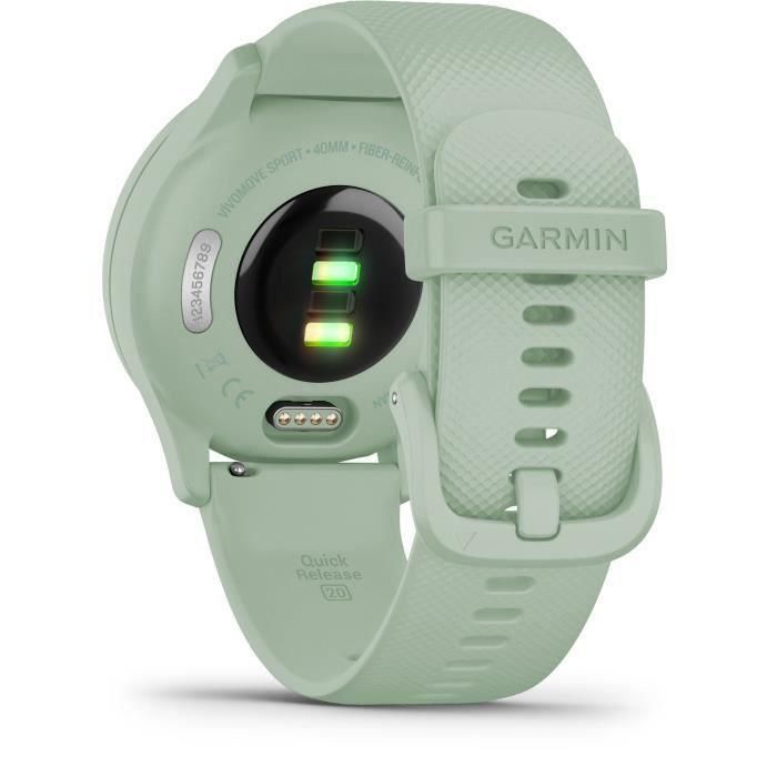 GARMIN Vivomove Sport - Reloj deportivo conectado con manecillas y pantalla táctil - Verde agua plata 2 GARMIN Vivomove Sport - Reloj deportivo conectado con manecillas y pantalla táctil - Verde agua plata 2