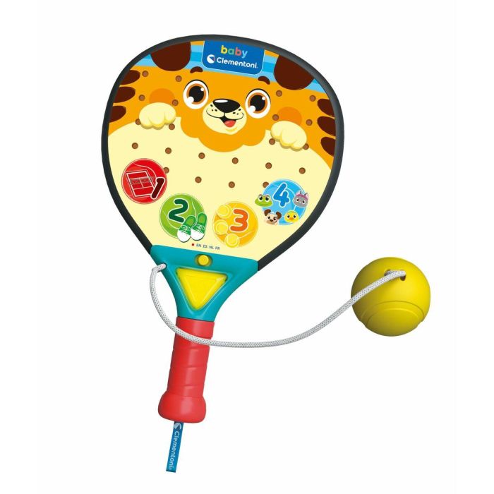 Clementoni Pala Padel Interactiva para Niños de 1 a 4 Años, Enseña Números y Palabras 14