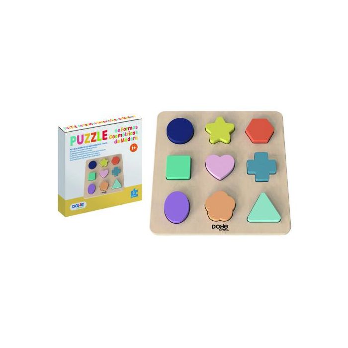 Juego Dohe Educa Reloj Formas Ensartables De Madera + 1 Año