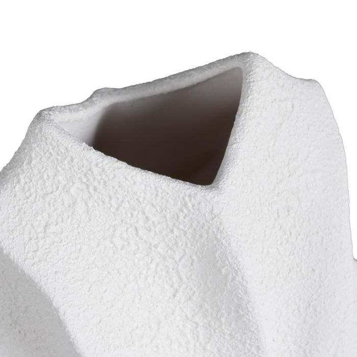 Jarrón Blanco Barro Decoración 24 X 14 X 45 cm