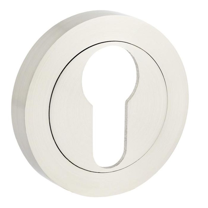 Herrajes Alk Bocallave Aluminio Modelo Yale Ø50 Niquel Cepillado, Negro Mate