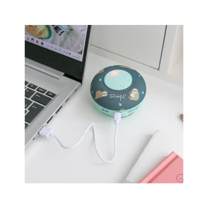 Wondee Mr. Wonderful Altavoz Bluetooth Portátil con Ventosa, Impermeable IPX4, Batería Recargable, 5-6h Autonomía