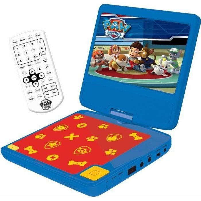 LEXIBOOK - PAT PATROILLE - Reproductor de DVD portátil para niños con puerto USB LEXIBOOK - PAT PATROILLE - Reproductor de DVD portátil para niños con puerto USB