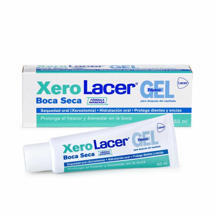 Lacer Xerolacer Gel Tópico para Boca Seca Xerostomía, Alivia Sequedad Oral, Previene Caries y Gingivitis, Refuerza Encías 50 ml