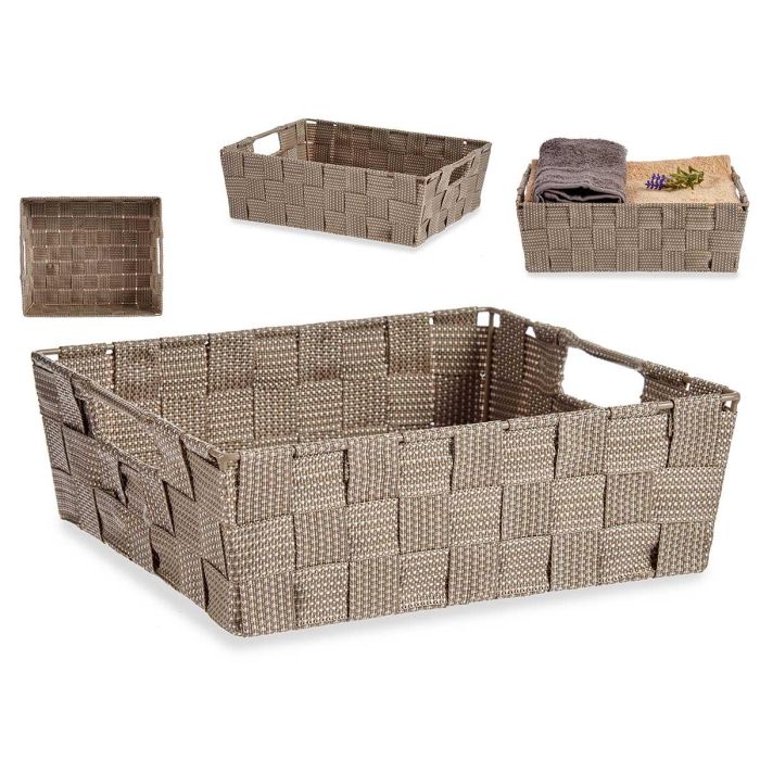 Cesta de Tela Kipit 23 cm Natural - 27x8x23 cm, Beige, 3 L (48 Unidades) Cesta de Tela Kipit 23 cm Natural - 27x8x23 cm, Beige, 3 L (48 Unidades)