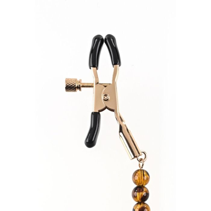 Cadena Con Pinzas Para Pezones Sportsheets Amber Beaded 17 Cadena Con Pinzas Para Pezones Sportsheets Amber Beaded 17