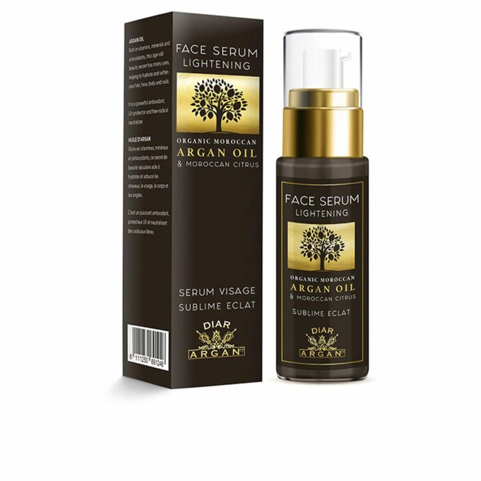 Diar Argan Sérum Facial Iluminador Argán Puro y Cítricos Antiarrugas Antiedad Hidratante Todo Tipo Pieles 30 ml