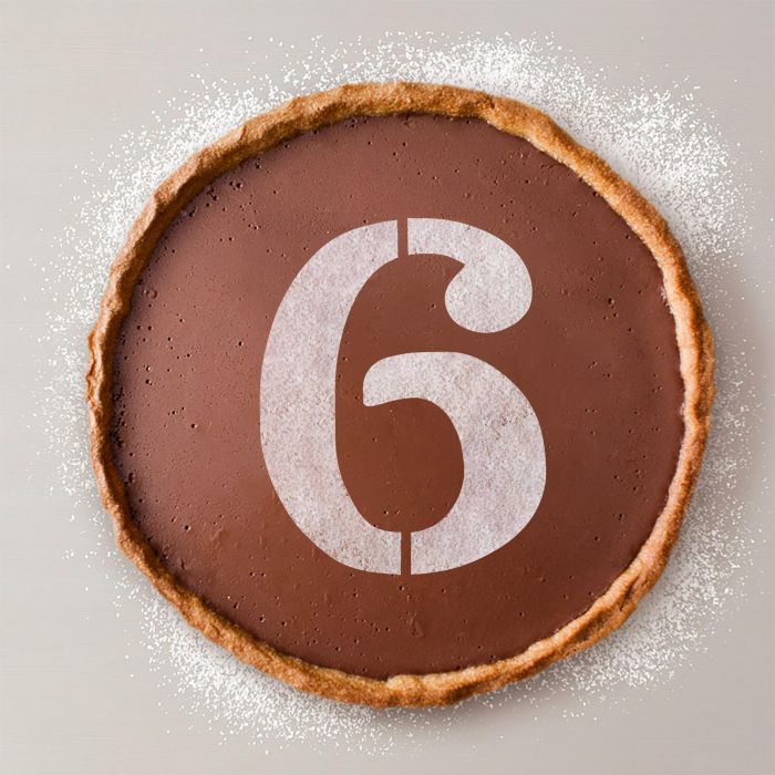 Algon Plantilla para Tarta de Cumpleaños N-6 Grande 25 cm x 25 cm (36 Unidades)