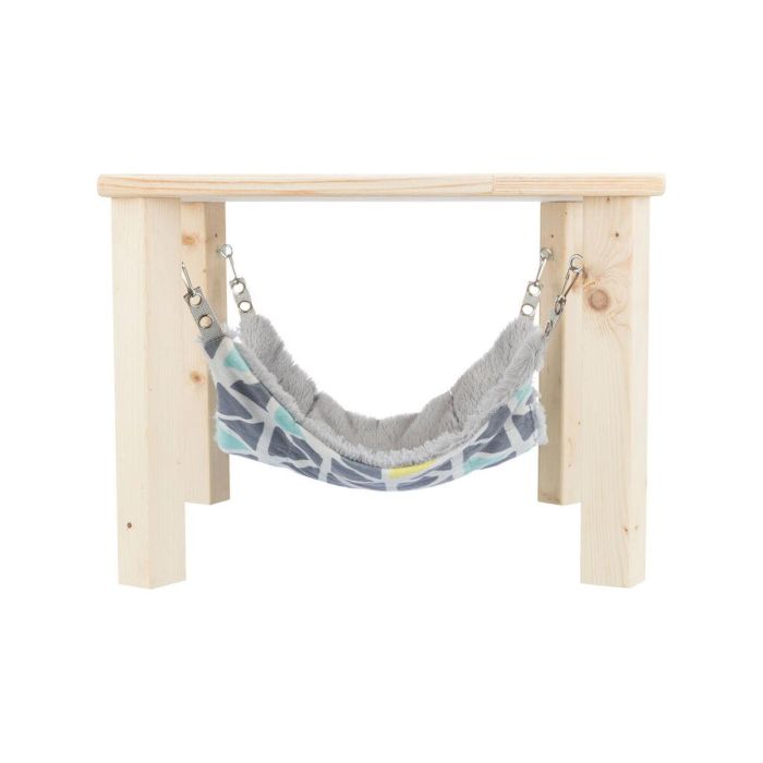 Hamaca Colgante Trixie Gris Melocotón 37 × 29 × 37 cm Madera 0 Hamaca Colgante Trixie Gris Melocotón 37 × 29 × 37 cm Madera 0