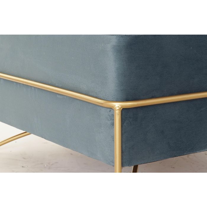 Descalzadora Glam DKD Home Decor Azul Dorado 80 x 42 x 80 cm 2 Descalzadora Glam DKD Home Decor Azul Dorado 80 x 42 x 80 cm 2