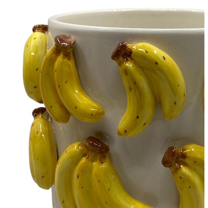 Macetero Tropical DKD Home Decor Amarillo Blanco 18 x 14 x 18 cm (6 Unidades) 1 Macetero Tropical DKD Home Decor Amarillo Blanco 18 x 14 x 18 cm (6 Unidades) 1