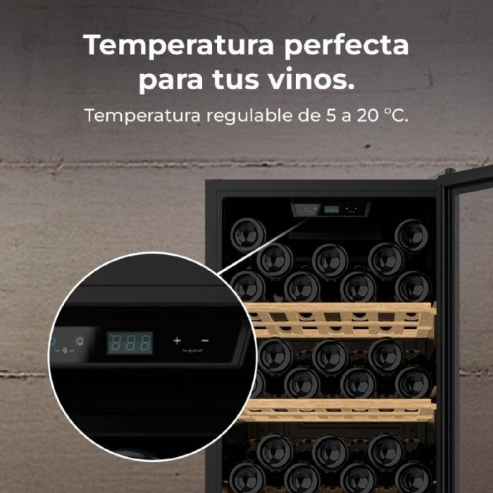 Cecotec Vinoteca GrandSommelier 98000 98 botellas negro, compresor, control táctil, LED 4