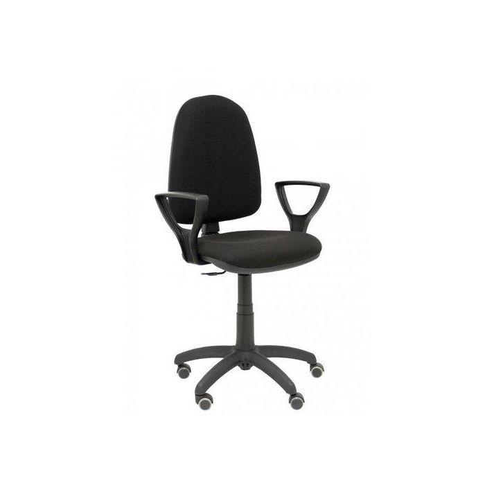 Silla Piqueras Y Crespo Ayna Brazos Fijos Mecanismo Contacto Permanente Con Regulacion De Profundidad Ruedas De Parquet Asiento Y Respaldo Tapizado Bali Negro