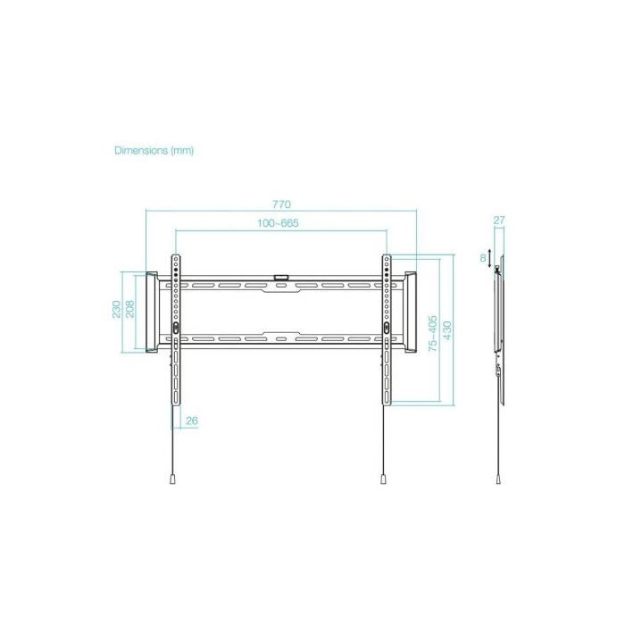 Soporte de Pared TooQ LP1083F-B para TV de 37-80"/ hasta 75kg 3