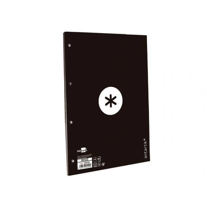 Antartik Recambio A4 80 Hojas 90gr Cuadro 5 mm 4 Taladros Marco Negro 2