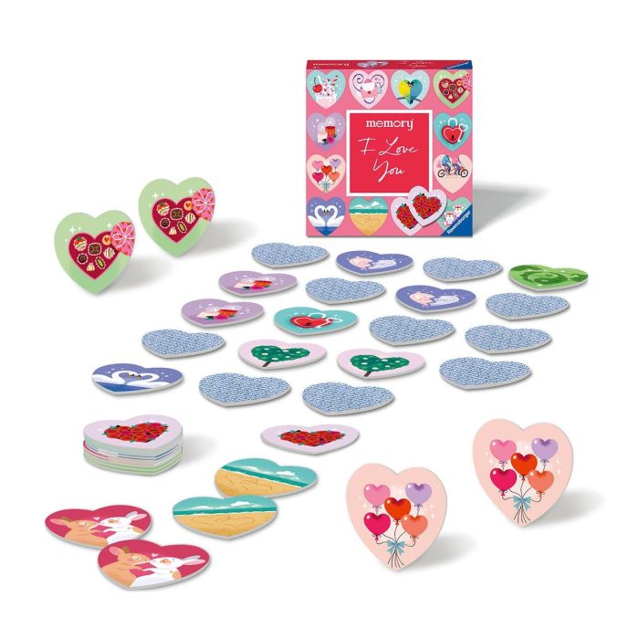 Ravensburger 22398 Memory I Love You Juego de 48 Tarjetas Corazón Te Amo Niños +3 años Ravensburger 22398 Memory I Love You Juego de 48 Tarjetas Corazón Te Amo Niños +3 años