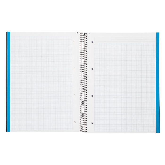 Cuaderno Espiral Liderpapel A4 Micro Jolly Tapa Forrada 140H 75 gr Cuadro 5 mm 5 Bandas 4 Taladros Color Negro 6