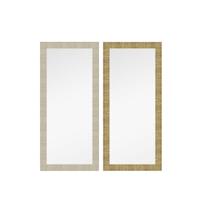 Espejo de pared Home ESPRIT Beige Natural 74 X 2 X 162 cm (2 Unidades)