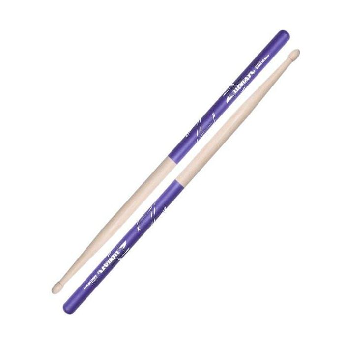Baquetas Zildjian 5A Hickory Dip Natural Púrpura 1 Baquetas Zildjian 5A Hickory Dip Natural Púrpura 1