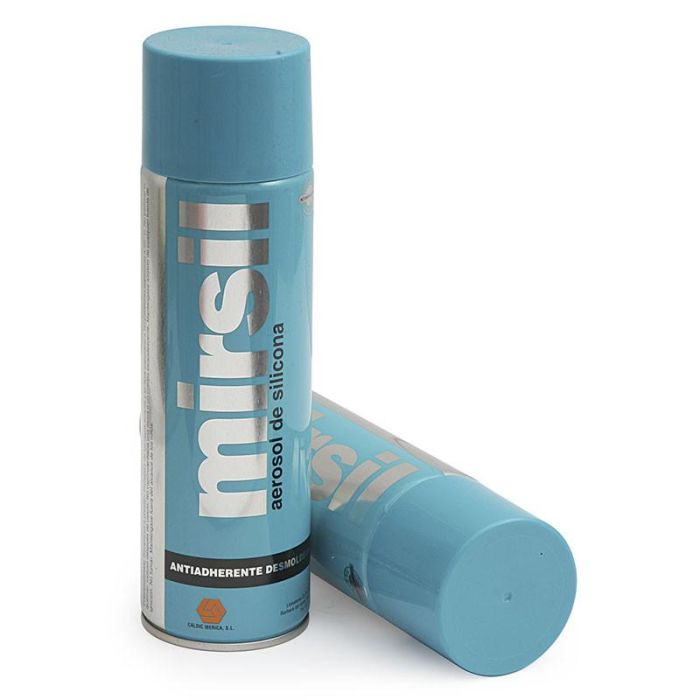 MIRSIL (Glp) Spray Silicona Antiadherente Desmoldeante Lubricante para Caucho, Plástico y Tejidos 650cc. Resistencia -30°C a 250°C